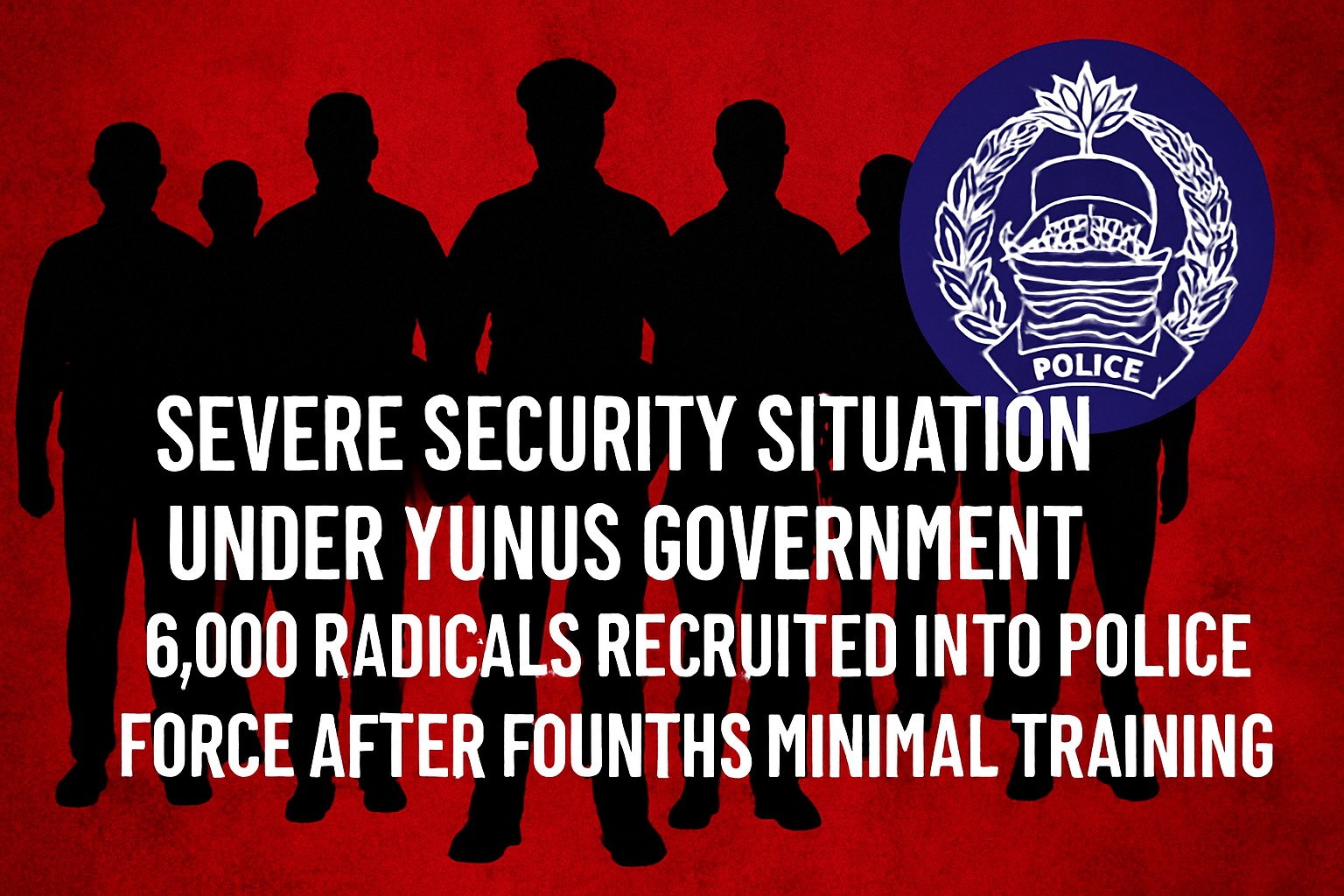 A Terrifying Conspiracy by the Yunus Government to Turn Bangladesh into a Militant State 6,000 Extremists Recruited into Police