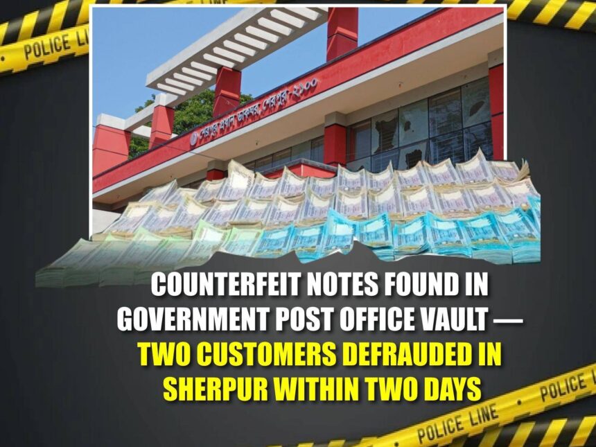 Counterfeit Notes Found in Government Post Office Vault — Two Customers Defrauded in Sherpur Within Two Days