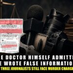 The doctor himself admitted he wrote false information, yet three journalists still face murder charges!